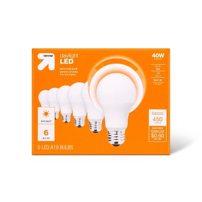 LED 40W 6pk Daylight CA Light Bulbs - up&up™