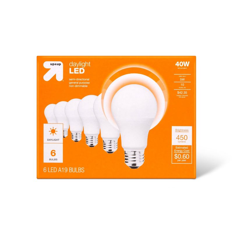 LED 40W 6pk Daylight CA Light Bulbs - up &#38; up&#8482;, 1 of 5
