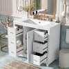 36" Contemporary Bathroom Vanity With Sink, 4 Drawers, 1 Cabinet Door and Adjustable Shelves 4W - ModernLuxe - 2 of 4