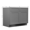 Kitchen Base Cabinet, Unassembled Cabinet with Adjustable Shelf without Top - 3 of 4