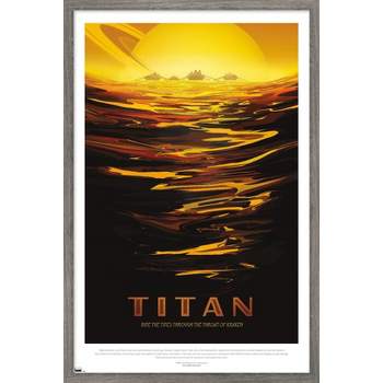 Trends International NASA - Titan Travel Poster Framed Wall Poster Prints