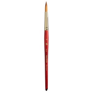 Princeton Heritage Round Brush, Synthetic Bristles, Short Handle Watercolor Paintbrush, Scarlet, Size 10, 1 Count - 1 of 4