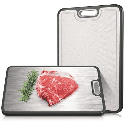 LunaLulinlk 15''x10'' Pure Titanium Cutting Boards for Kitchen, Large Titanware/Wheat Straw Chopping Board with Handle, - Non Toxic - Dishwasher Safe