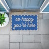 Stupell Industries Hello Blue Greeting Printed Outdoor Imitation Sisal Floor Mat, design by Lil' Rue - 3 of 4