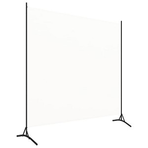 vidaXL Modern Room Divider, 1-Panel Design, 100% Polyester Material, Cream White, 68.9" x 70.9" Size - 1 of 4