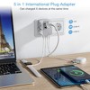 Itopfox Universal Travel Adapter with 4 USB Ports (1 USB C), Worldwide Plug Adaptor Wall Charger for USA to Europe UK France Germany Spain Ireland - 4 of 4