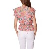 Women's Floral Bliss Ruffle Blouse Top - LOST + WANDER - image 3 of 4