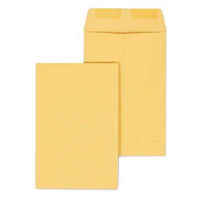 Staples Gummed Closure Kraft Catalog Envelopes 6" x 9" Brown 100/BX 17097