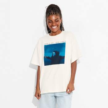 Women's Target Exclusive Billie Eilish Oversized Short Sleeve Graphic T-Shirt - White