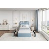 COZONY Upholstered Platform Bed Frame with  Storage Drawers & Bookcase Headboard, Boucle Bed for Kids/Teens, Noise-Free & Easy Assembly - 4 of 4