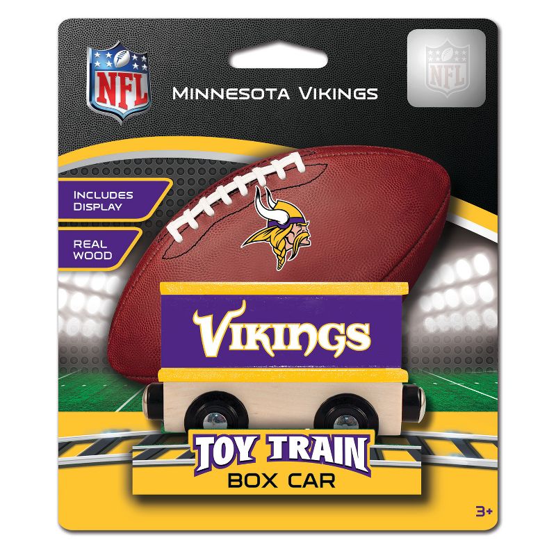 MasterPieces Wood Train Box Car - NFL Minnesota Vikings, 3 of 6