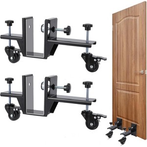 2 Piece Door Installation Kit, 300 Lbs Capacity Heavy Duty Door Dolly for 0 to 2.99 Inches Thick, Ideal for Commercial Residential Use - 1 of 4