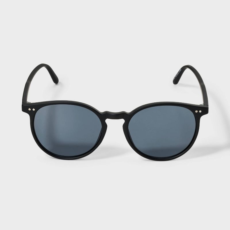 Women's Rubberized Plastic Round Sunglasses - Wild Fable™ Black