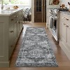 Washable Runner Rug for Hallways Vintage Floral Rug Retro Accent Kitchen Runner Soft Non Slip Carpet for Laundry, Bathroom, Bedroom - 4 of 4