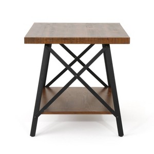 Camaran Industrial Wood End Table Natural - Christopher Knight Home