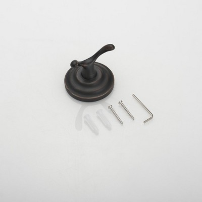 Oil Rubbed Bronze Traditional Zinc Bathroom Double Hook
