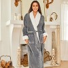 ADR Women's Plush Fleece Bathrobe for, Warm Cozy Bath Robe - 2 of 4