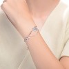 Guili Sterling Silver with Rhodium Plated Heart Paper Clip Chains Bracelet - 3 of 3