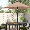 9' Round Outdoor Patio Market Umbrella with Black Pole - Room Essentials™ - 2 of 4