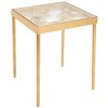 Leilani Palm Leaf Side Table - Gold Leaf/Glass - Safavieh. - 4 of 4
