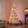 Yaheetech 4.5Ft/6Ft/7.5Ft Pre-Lit Snow Flocked Christmas Tree with Multicolor LED Lights - 2 of 4