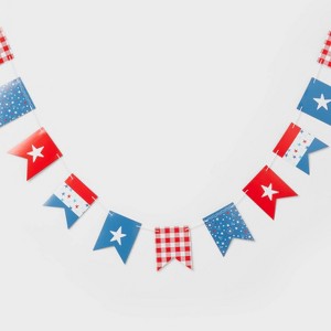 72" Paper Garland Dangler Party Decorations Red White and Blue - Sun Squad™ - 1 of 3