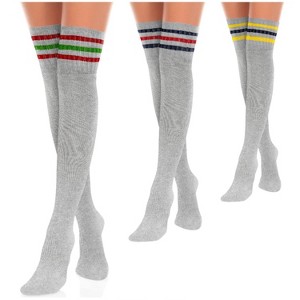 Women's Knee High Tube Socks, 33", 3 PAIRS, Size 9-10-13-18 - 1 of 4