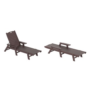 WestinTrends Adirondack Outdoor Chaise Lounge for Patio Garden Poolside (Set of 2) - 1 of 4
