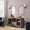 Emma and Oliver Engineered Wood Buffet Sideboard Storage Cabinet for Kitchen/Dining Room with Open Shelf, 2 Drawers, and 2 Tempered Glass Doors - 2 of 4