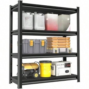 40in Wide Heavy Duty Garage Shelving All Metal Storage Racks Black 2000lbs Large Load Adjustable Shelves 40Wx 16Dx 72H - 1 of 4