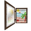 Americanflat 10x12.5 Kids Artwork Picture Frame in Walnut- Displays 8.5x11" With Mat and 10x12.5" Without Mat -  2 Pack - 3 of 4