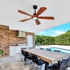 Modern Ceiling Fan With Remote And LED Light, Outdoor Patio Ceiling Fan With Reversible DC Motor And 5 Blades For Farmhouse Living - 3 of 4