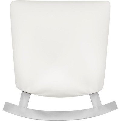 Abby 19'' White and Chrome Modern Side Chairs, Set of 2
