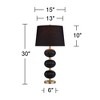 Possini Euro Design Possini Euro Grace 30" High Black Glass Table Lamp - 4 of 4