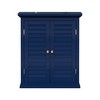 Teamson Home Glancy Removable Two-Door Wall Cabinet with Faux Louvered Doors, Navy - image 4 of 4