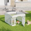 JIONJOY 24" Plastic Dog Playpen Sturdy Rust-Proof Pet Fence for Indoor Outdoor Use Safe Roomy Play Area - 4 of 4
