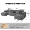 GDFStudio Blalock 132" Modern 4-Seater Modular U-Shaped Corduroy Sectional Sofa - 3 of 4