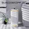 Aoibox Small Bathroom Trash Can with Soft Close Lid, Slim Metal Step Wastebasket, Rectangle Narrow Garbage Bin for Office, Bedroom, Toilet,Living Room - 2 of 4