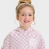 Grayson Mini Toddler Girls' Smiley Face Oversized French Terry Crewneck Sweatshirt - Pink - 2 of 4