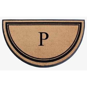 A1HC Natural Coir & Rubber Hand Flocked Large Monogrammed Door Mat 36" X 72" Thick Durable Doormats - 1 of 4
