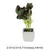 Unique Bargains Artificial Plants Ceramic Pot 2.01"x2.01"x5.51" 1 Pc - 3 of 4