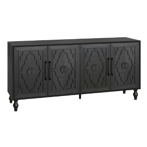 Dexmalle Solid Wood Sideboard Kitchen Storage Cabinet Cupboard with Shelves & 4 Doors - 1 of 4