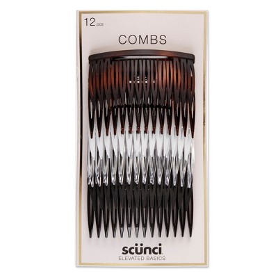 scunci 7cm Plastic Side Combs - 12pc