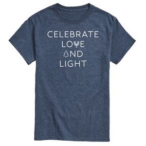 Men's - Instant Message - Celebrate Love And Light Short Sleeve Graphic T-Shirt - 1 of 4