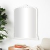 Olivia & May 35"x27" Wooden Arched Wall Mirror with Scroll Details White: No Assembly, Modern Decor, Wall Mount - 2 of 4