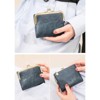 Clotth Women’s Vintage RFID Bifold Wallet - Compact Slim Design with Zipper Coin Pocket & Kiss Lock,PU Leather for Daily Use & Travel - 4 of 4