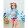 RuffleButts Girls Long Sleeve Zipper Rash Guard Bikini - 3 of 4