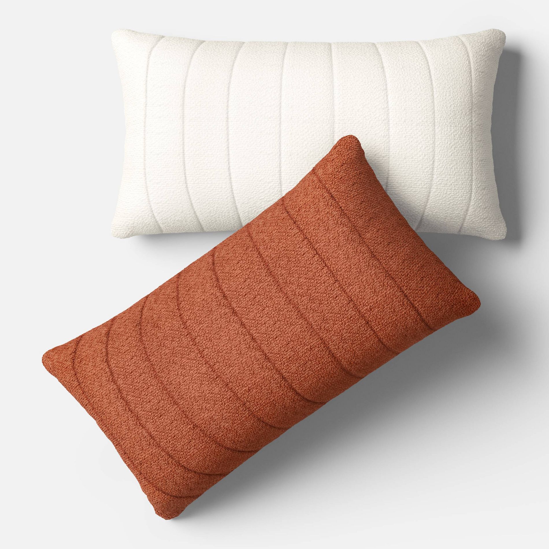 Oversized Channeled Boucle Lumbar Throw Pillow - Threshold™