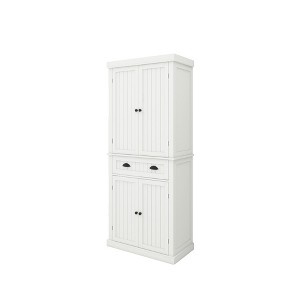 Sevobal Utility Storage Cabinets, Floor Cabinet with Adjustable Shelves and Drawers for Living Room Kitchen Hallway, White, 76"*39.8"*181.9" - 1 of 4