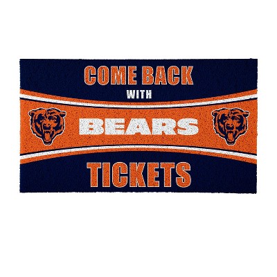 Evergreen Come Back with Tickets Chicago Bears 28" x 16" Woven PVC Indoor Outdoor Doormat